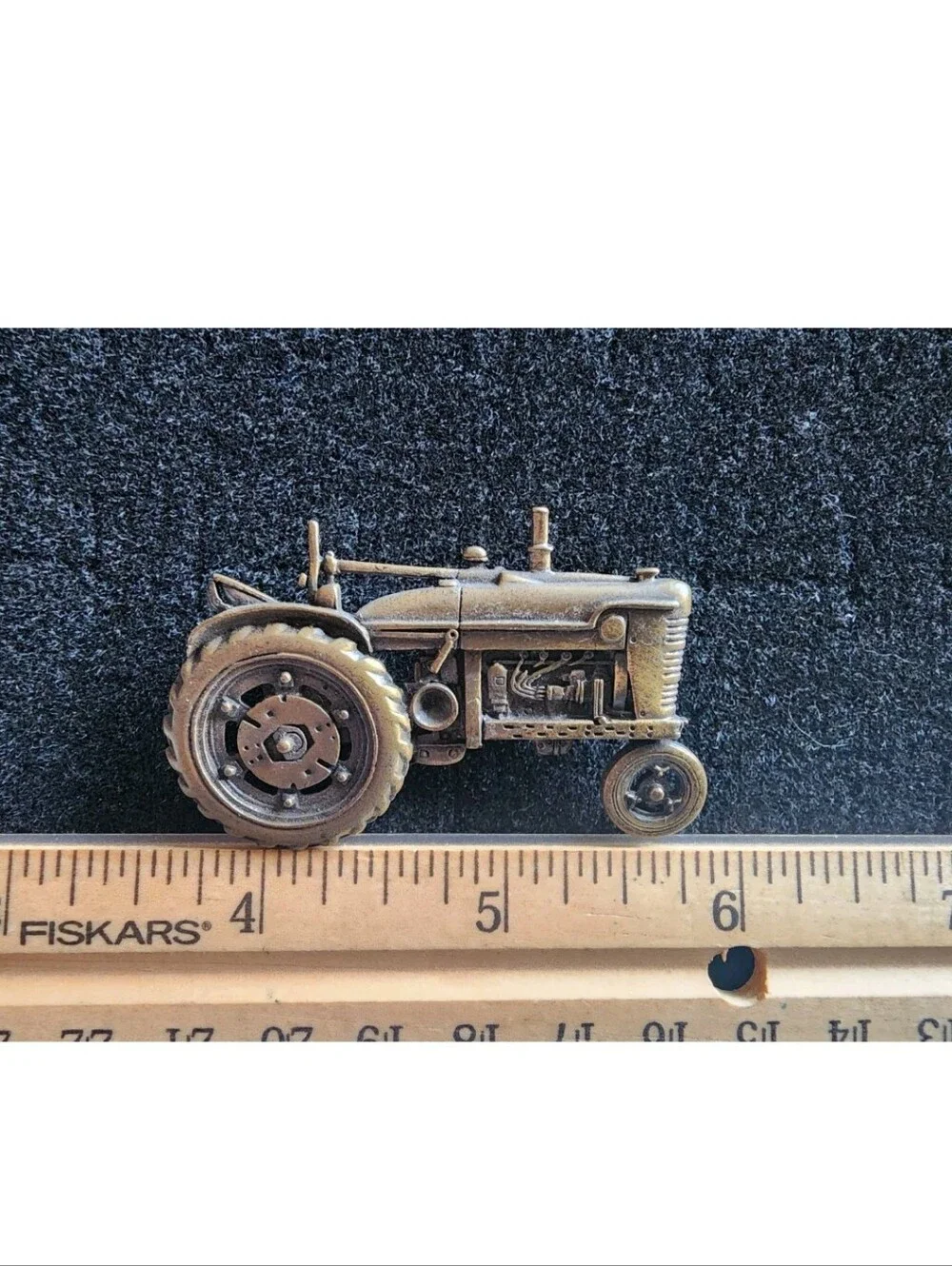 Vintage Farm Tractor Brooch Pin Used Marked JJ